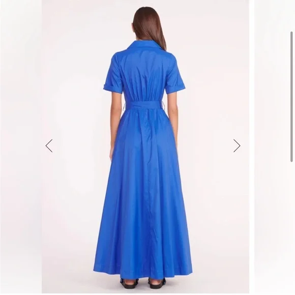 🆕 STAUD Blue Lapis Staud Millie Maxi Long Dress 6 - Picture 3 of 9
